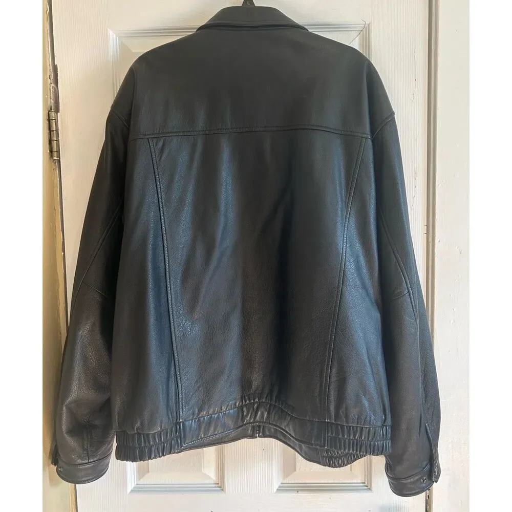 Croft & Barrow Men’s Leather Bomber Jacket Size XLT